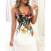 Boho Floral Printed Sleeveless Long Maxi Party Dress - Sheseelady